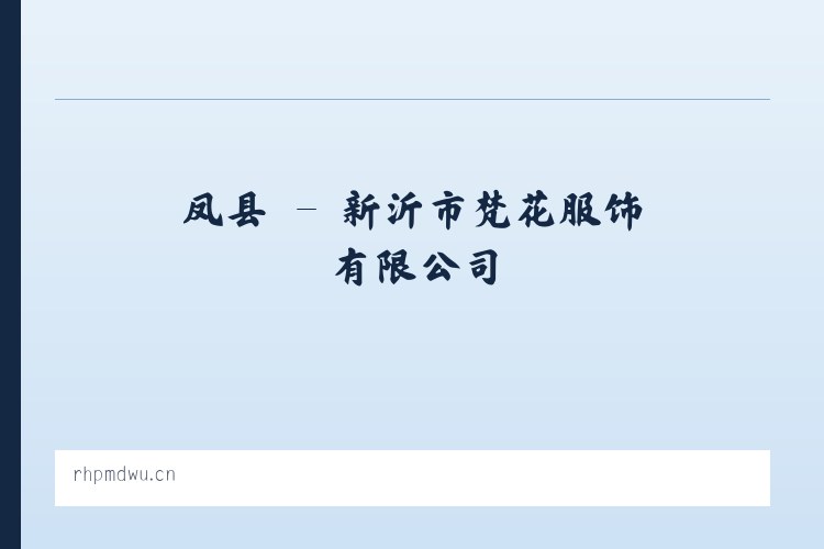 龙镇 - 新沂市梵花服饰有限公司 列表图